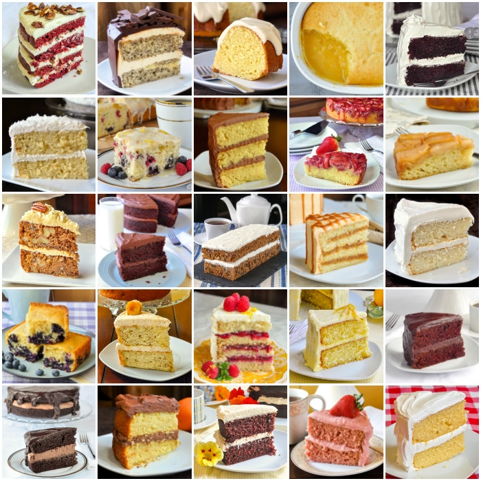 Image of slices of different types of cake