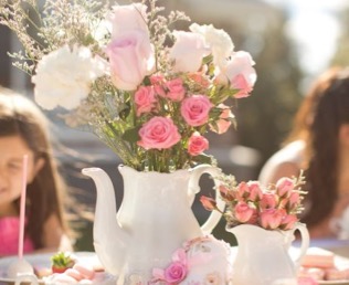 At a tea party